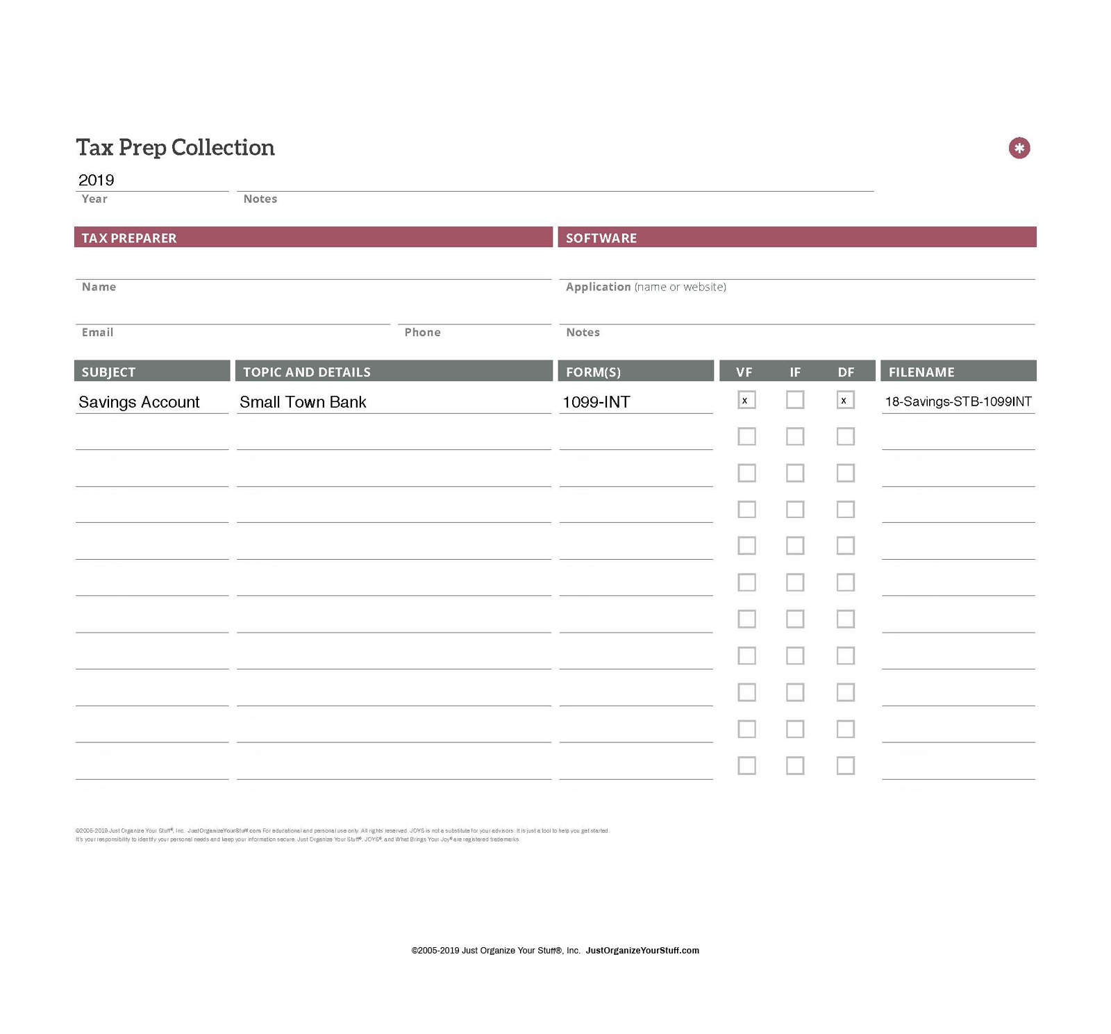 tax documents checklist